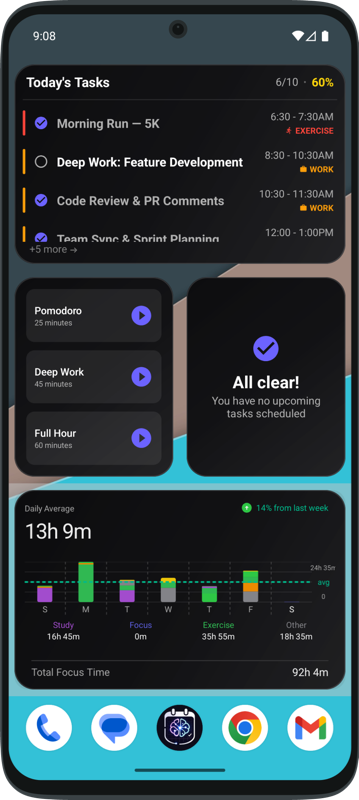 FocusPro Widgets - Dark Mode
