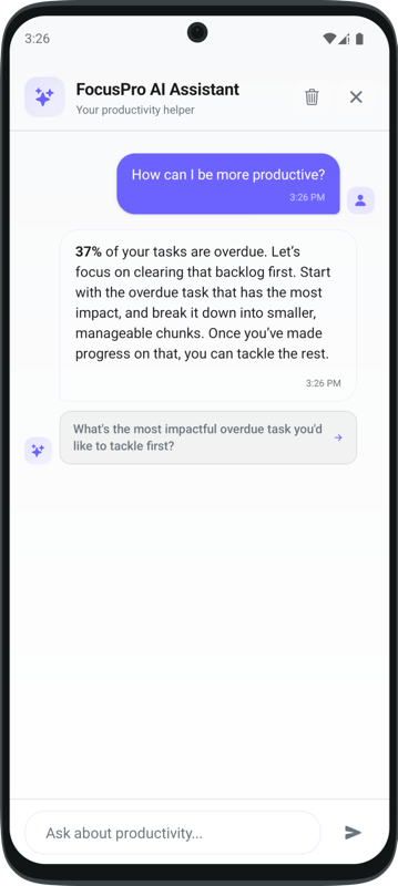 FocusPro AI Chat - Light Mode