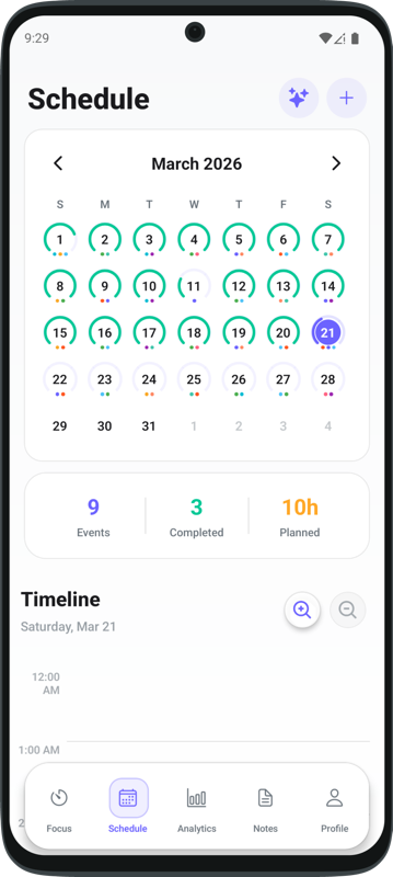 FocusPro Schedule - Light Mode